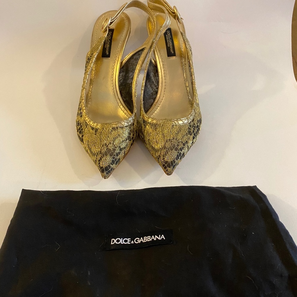 Dolce & Gabbana lace heels, authentic